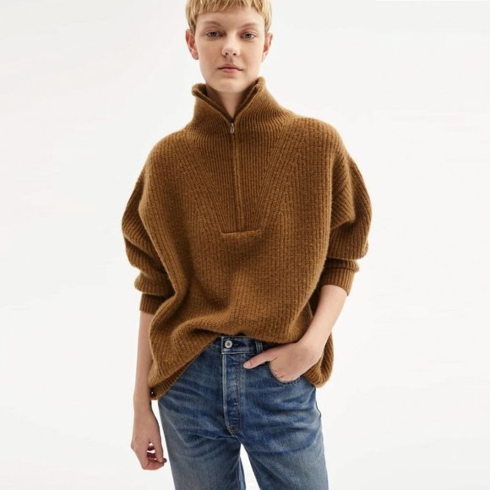 Nili Lotan Cashmere Beni Half Zip Sweater